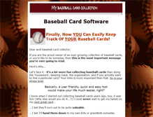 Tablet Screenshot of baseball-card-software.com